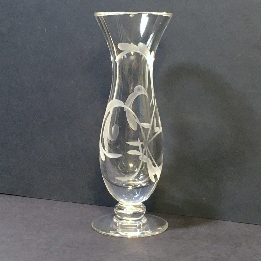 Marquis by Waterford "Yours Truly" Etched Lead Crystal Vase